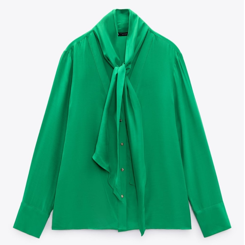ZARA Tied Blouse